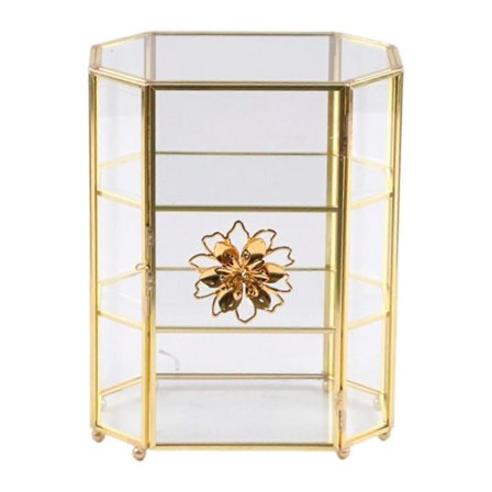 Smyckeskrin i glas Sminkförvaringslåda för statyer Armband Prydnadssaker