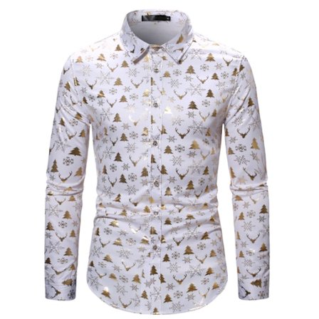 Långärmad herrskjorta för fest
