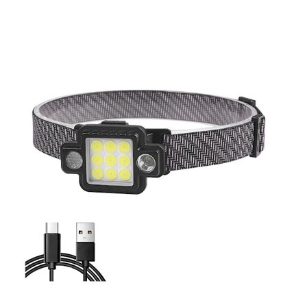 Monitoiminen otsalamppu, Type-C lataus magneettisella LED-työvalolla, irrotettava monitoiminen P