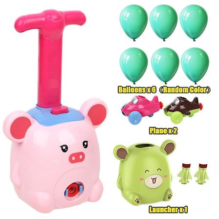 Nyt Power Balloon Launch Tower Legetøj Puslespil Sjov Uddannelse Inertia Air Power Balloon Bil Videnskab Eksperiment Legetøj Til Børn Gave