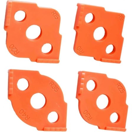 4 st Träbearbetningshörn Fräsmallar Hög Hårdhet Abs + Cnc Hörn R5 R10 R15 R20 R25 R30 R35 R40