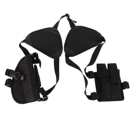 Khaki Outdoor Taktisk Armpit Holster Dold Snabbdrag Sleeve Fält CS Sleeve Dubbel Axel Multifunktionell Specialagent Väska