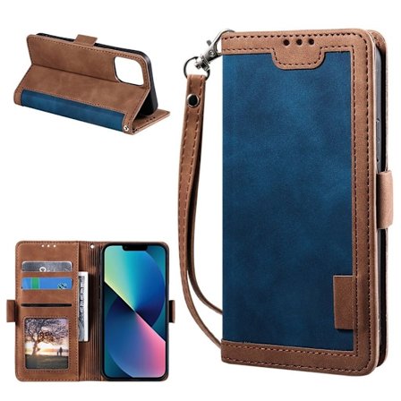 Suburbian läder iPhone 13 fodral - Blå