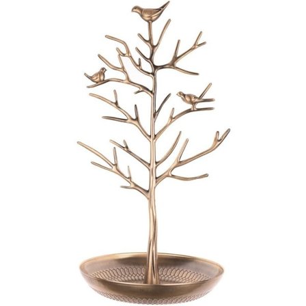 1 st Fågelträd Smyckesställ Display Örhänge Halsband Hållare Organizer Rack Tower