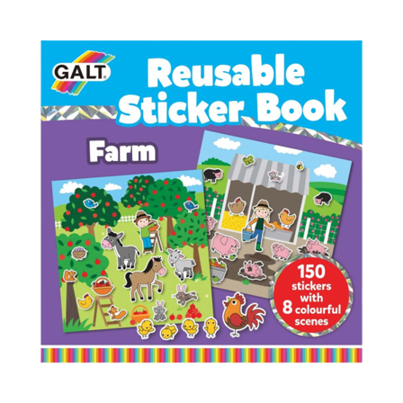 GALT Stickerbok Farm - återanvändbar Skapa & pyssla ONESIZE