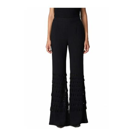 Alberta Ferretti, Wide Trousers Zwart, Dames, Maat:XS