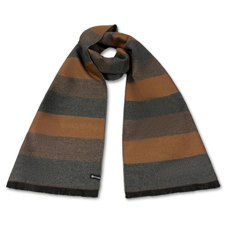 Metro | Écharpe de costume à rayures gris & orange pour hommes - Écharpes hivernales - pour Hommes - Lucleon