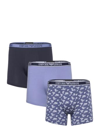 Men's Knit 3-Pack Boxer Boksershorts Marineblå Emporio Armani*Betinget Tilbud
