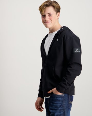 MAGGIORE Double Knit Zip Hoodie Musta Hupparit/Hoodie Pojat - Kids Brand Store