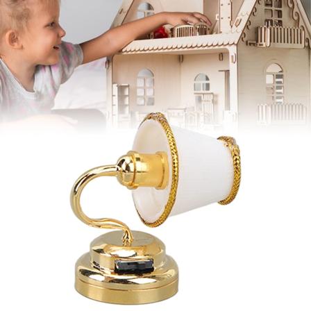 Nukkekodin miniatyyri seinävalaisin Metalli Mini Lämmin LED Nukkekodin seinävalaisin Seinävalaisin 1/12 Nukkekodin koristeluun