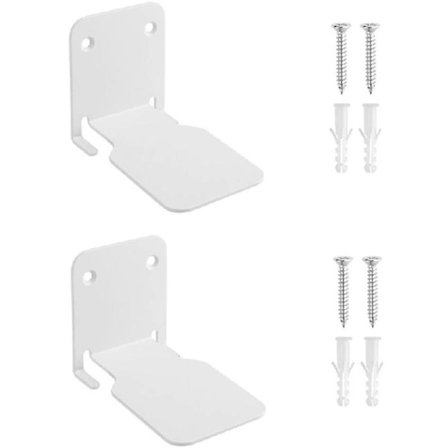 Usynlige Flydende Boghylder i Rustfrit Stål Boghyldeholder Organizer (Hvid)