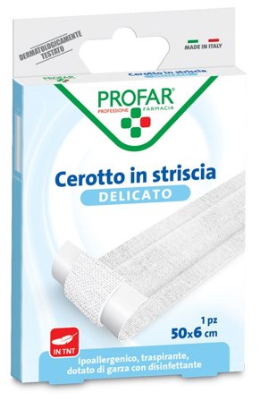 Cerotto Tessuto Non Tessuto Delicato 1 Striscia 50x6 cm Profar