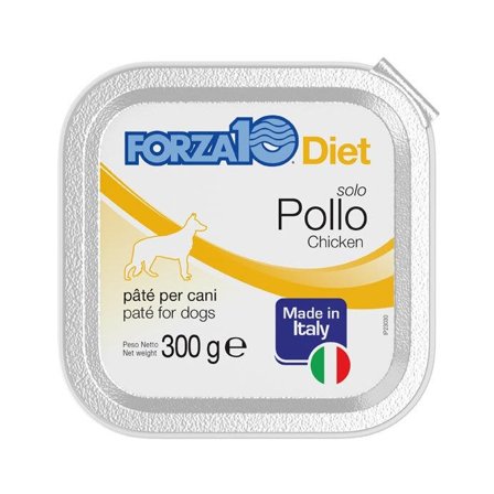 Forza10 Solo Diet Pollo Paté Per Cani Adulti Vaschetta 300g