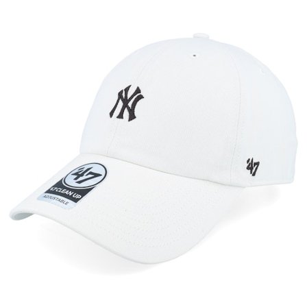 47 Brand - MLB White unconstructed Caps - New York Yankees MLB 47 Clean Up Sandstone Dad Cap @ Hatstore