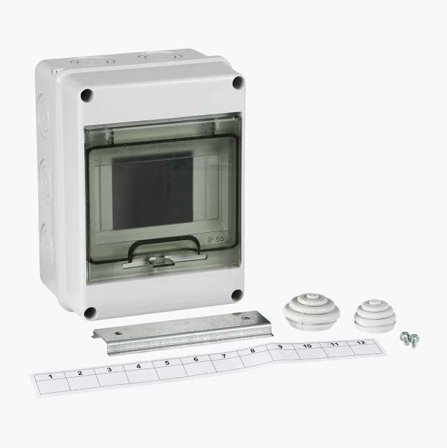 Normkapsling 4 Moduler, 1-Radig, Halogenfri Plast, - Biltema