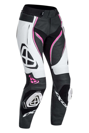 Pantalones de Moto Mujer Ixon Vortex Negro/Blanco/Fucsia L