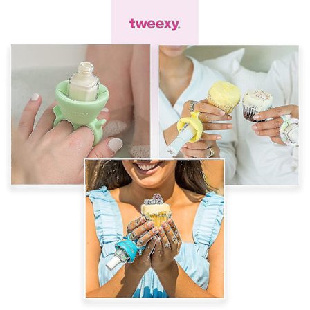 Käytettävä kynsilakanpidike sormus, manikyyri- ja pedikyyritarvikkeet 3 kpl