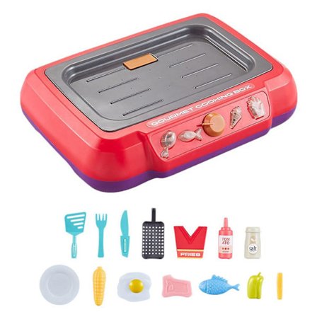 Gourmet Cooking Box Toy With Color Changing Play Food Kitchen Cooking Playset