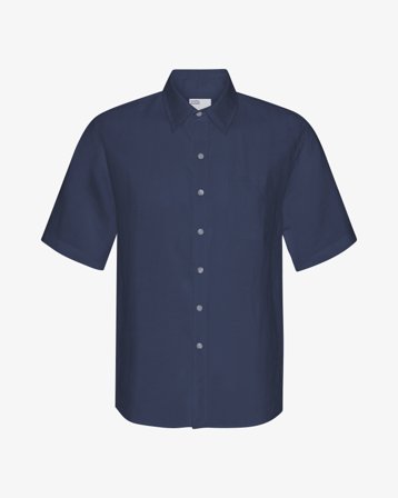 Linen SS Shirt - Marine Blue M