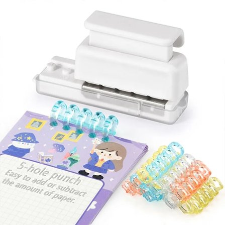 Mini 5 huller Puncher A5 B5 A4 Loose Leaf Notesbog Papir Puncher Værktøj