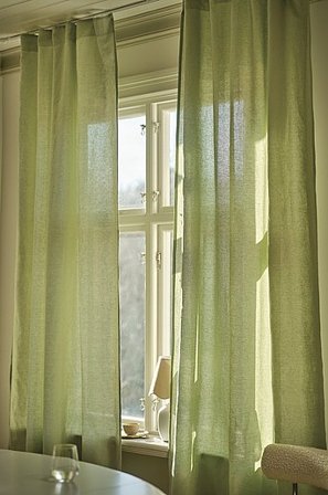 Jotex - Vorhang Leinen-mix Im 2er-pack Hellgrün - LINA - Kaufe Leinengardinen bei Jotex