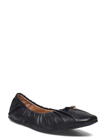 Eleanor Leather Ballet Flat Black Coach