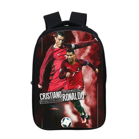 Ronaldo-kuvioinen reppu jalkapallon ympärillä C Ronaldo Campus -opiskelijareppu täysväri reppu kaksoisreppu