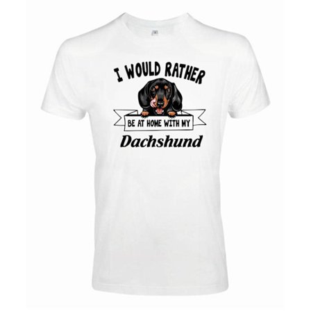 dachshund Kikande hund t-shirt - Rather be with...