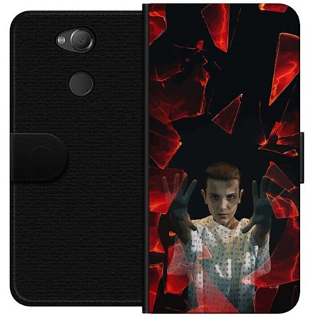 Yhteensopiva Lompakkokotelo Sony Xperia XA2 Yliluonnollinen tyttö, jolla on telekineettisiä voimia ja leijailevia punaisia lasipaloja dramaattisessa