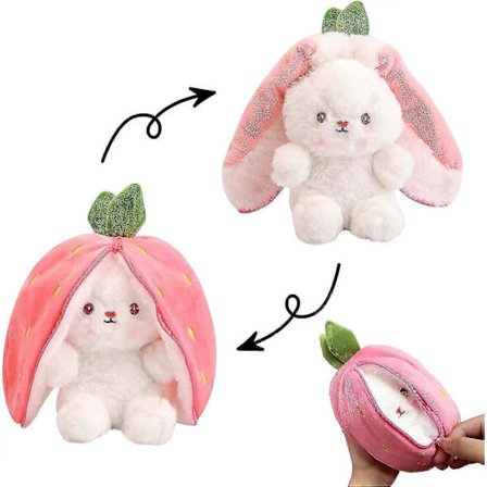 Vendbar kanin, kosedyrkanin, kanin (jordbær 20 cm)