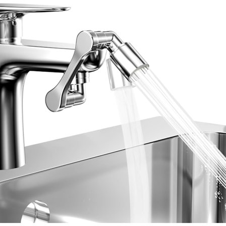 stk Multifunktionel Roterbar Vandhane Forlænger, Vandhane Belufter, 1080° Drejelig Vandhane Forlænger, Vandhane Forlænger med 2 Spraytilstande, til 