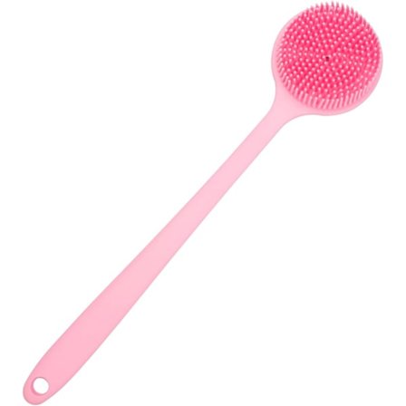 Ryggborste för dusch Mjuk silikonbadborste med långt handtag