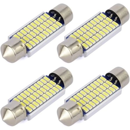 4 kpl C5W LED Virheettömät Valkoiset 41mm 3014 Lamput 30SMD Festoon Dome Auton Sisätilan LED Valot 211-2 578 DC 12V 6000k