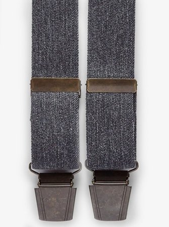 John Henric Men's Dunkelblaue Hosenträger Size 35mm