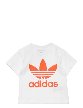 Trefoil Shorts Tee Set T-shirts Short-sleeved Valkoinen Adidas Originals