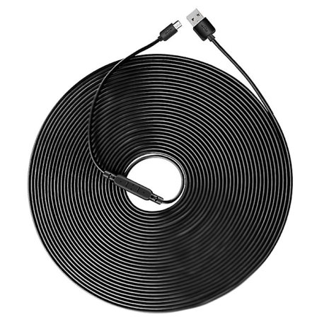 USB til Micro USB Ladekabel for Termometer / Kamera / CCTV Kamera 15m