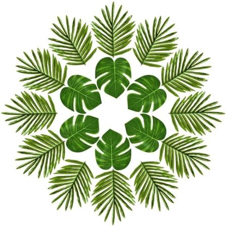 24 kpl Trooppisten Palmulehtien Simulaatio Tekokasveja T DXGHC