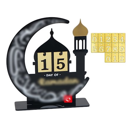 2026 Eid Mubarak Ramadan Kareem Festdekoration Akryl nedtællingskalender