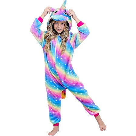 Sky Blue Rose6years Kids Pyjamas Onesie Matchande docka och flickor