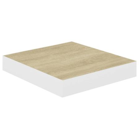 Vidaxl Svävande Vägghylla Ek Och Vit 23x23,5x3,8 Cm Mdf Brun