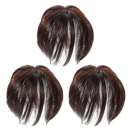 3 stk. Parykker Dame Hårdel Menneskehår Topper Parykkdeler Hårdel for Tynt Hår