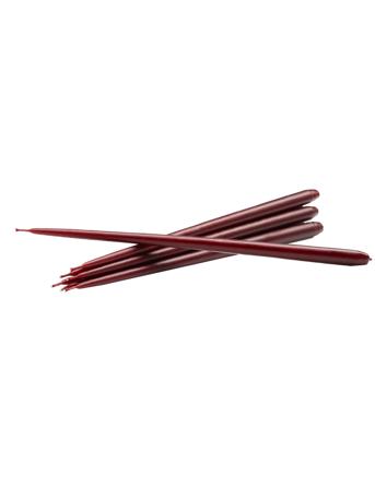 Stoff Taper Candles By Ester & Erik, Box With 6 Pieces Home Decoration Candles Pillar Candles Burgundy STOFF Nagel