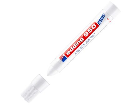 edding Märkpenna 950 Industry Painter, 10 mm, vit - Lyreco - Kontorsmaterial - Pennor - Märkpennor - Rund spets