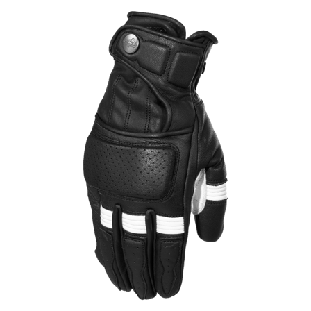 Motocyklové Rukavice Rusty Stitches Calvin Černá/Bílá XL