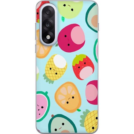 Kompatibel Mobilcover til OnePlus Nord 5 Mønster af kawaii frugter som jordbær citron ananas og avocado på lyseblå baggrund