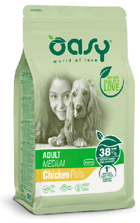 Oasy Dry Crocchette Pollo Cani Taglia Media 12kg Sacco
