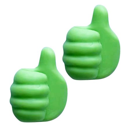 2 stk. Kreativ Tommelfinger Vægkrog, Multifunktionelle Selvklæbende Kabelorganiseringsclips, Sød Tommelfingerholder til Skrivebord Væg Nøgle