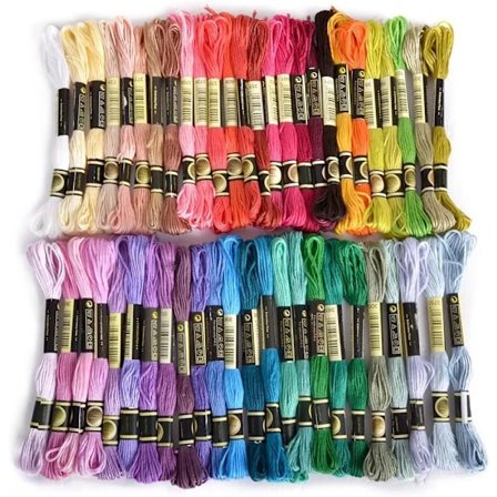 Set med 50 härvor broderigarn - Färgsorteringar