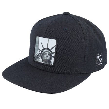 Public Domain - Statue Of Liberty Black Snapback Snapback Black Cap - @ Hatstore