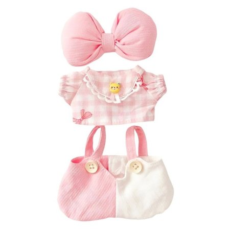 17 cm Plysjdukke Tøj, kompatibelt med, sødt tøjtilbehør, kan bruges som fødselsdagsgave (uden dukke)